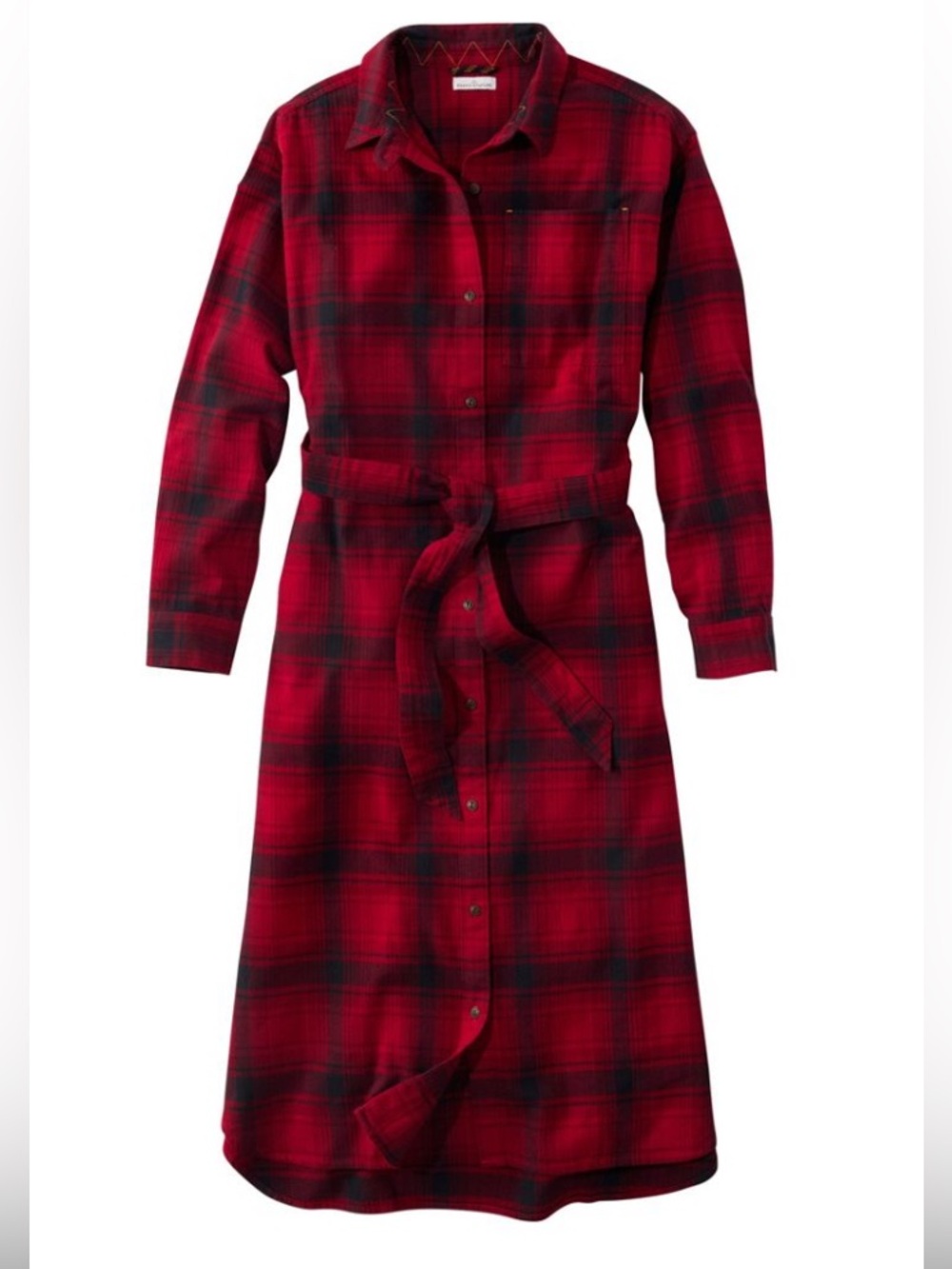 Signature camp flannel midi dress